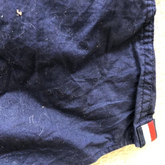 Tommy Hilfiger Men Shirt Small Long Sleeve Button Up Classic Casual Pockets Navy - Picture 8 of 12